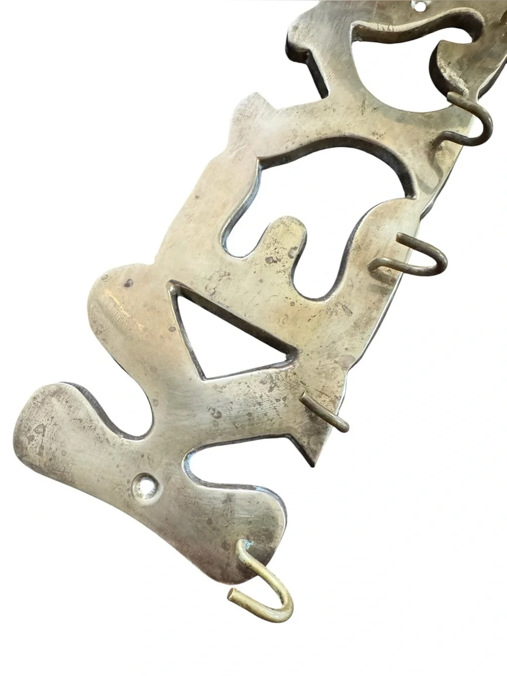 Vintage Brass Keys Wall Hook